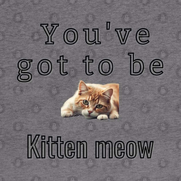 You've got to be kitten meow by Art Enthusiast